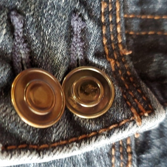 Lane Bryant blue Jean 2 button shorts shorts 5 pocket - Picture 2 of 14